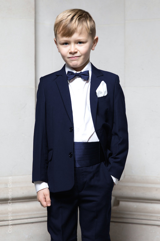 Boys Navy Formal Dinner Suit Navy Wedding Suit Charles Class