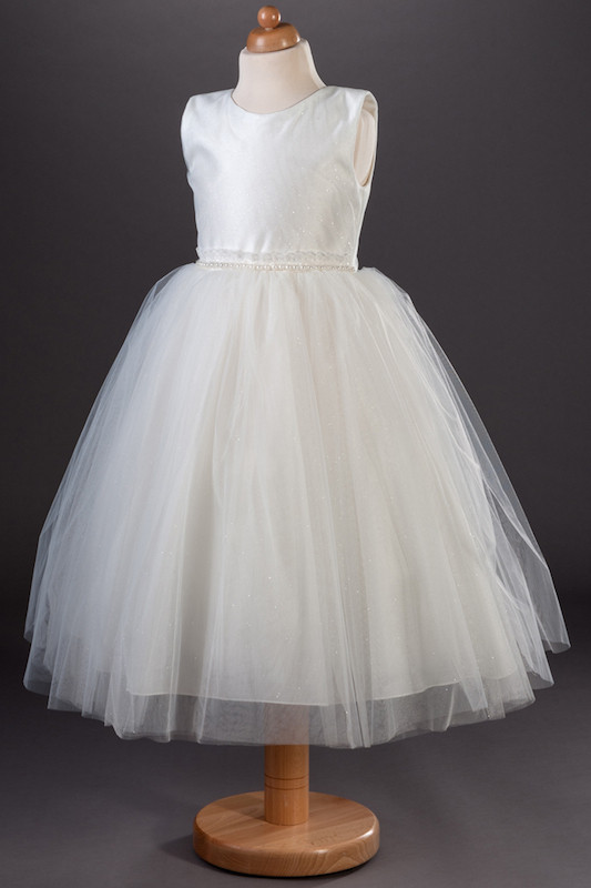 Busy B's Bridals Pearl Lace & Glitter Tulle Dress - Elise