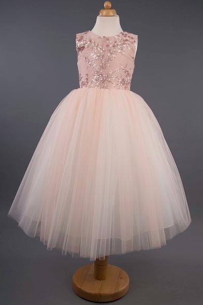 Busy B's Bridals Sparkle Sequin Two-Tone Tulle Dress - Rachel