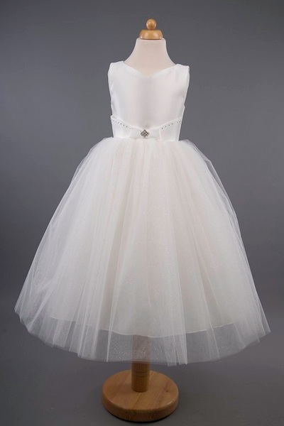 Busy B's Bridals Sweetheart Crystal Sash Tulle Dress - Zeta