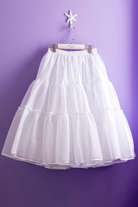 Peridot Girls White Short Petticoat - Style Gemma