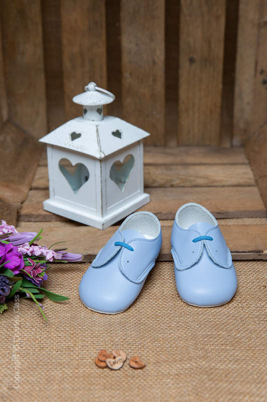 Baby Boys Blue Matt Lace Up Shoes by Baypods Baby Wedding Shoes