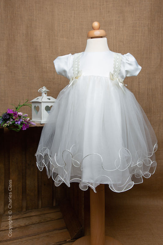 Baby Girls Ivory Flower Girl Dress with Bows by Eva Rose Charles Class