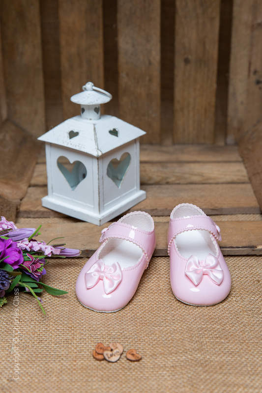 Baby Girls Pink Bow Patent Shoes by Baypods