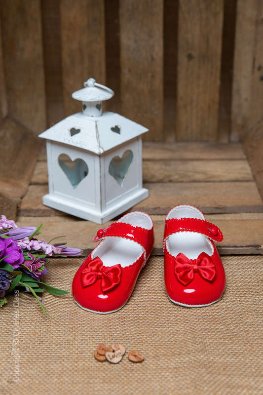 Baby Girls Red Bow Patent Shoes by Baypods