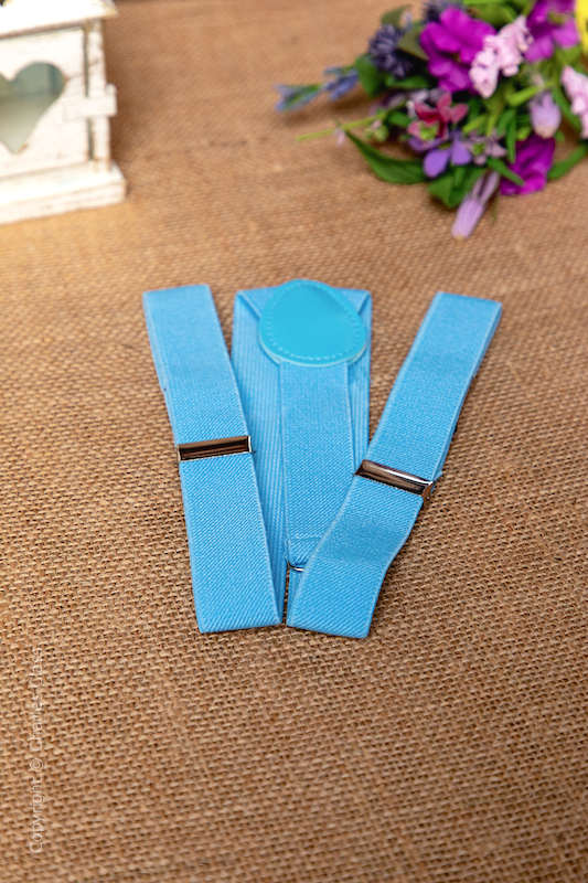 Boys Light Blue Formal Braces Boys Light Blue Wedding Suspenders