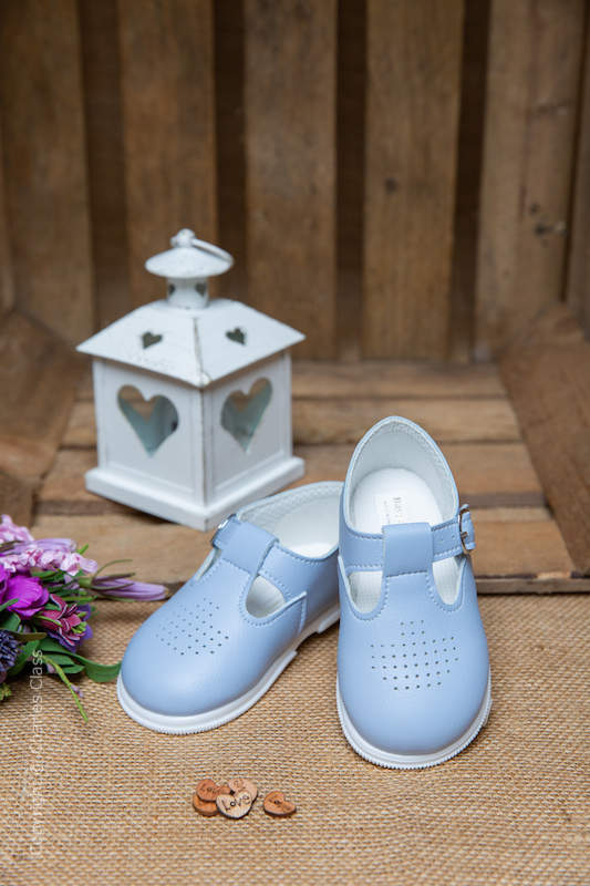 Boys Blue Matt T Bar Shoes by Baypods Boys Toddler Wedding Shoes