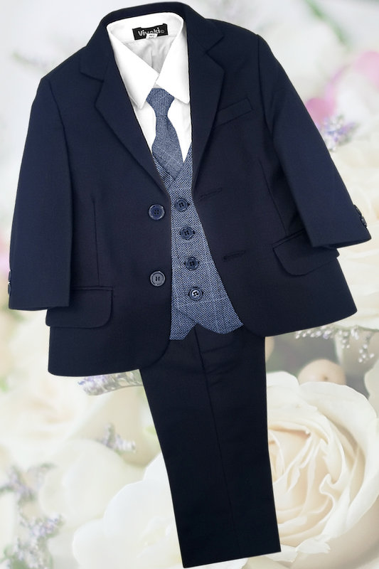 Premium Navy Boys Suit - Special Occasion main image 1