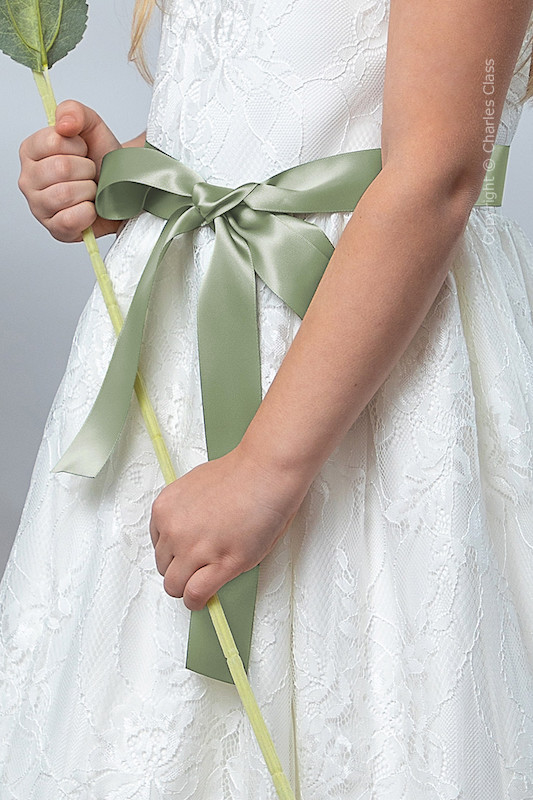 HOT Wedding Sage Green Flower Girl Dress Sage Green Flower - Main Image