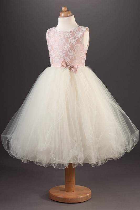 Busy B's Bridals Coloured Satin, Lace & Tulle Dress - Lucinda