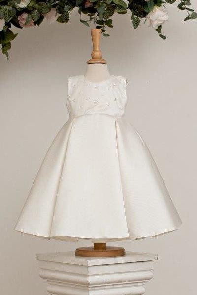 Millie Grace Daisy Mikado Flower Girl Dress - Abigail