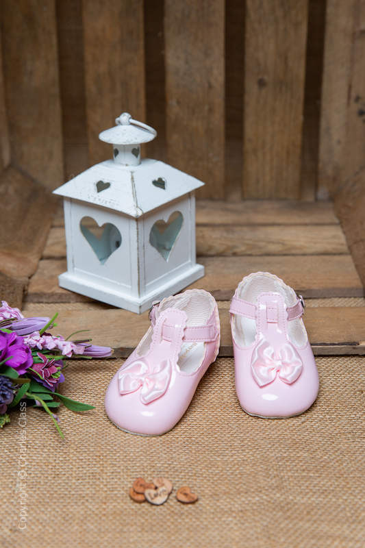 Baby Girls Pink Patent T Bar Shoes by Baypods
