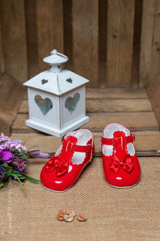 Baby Girls Red Patent T Bar Shoes by Baypods