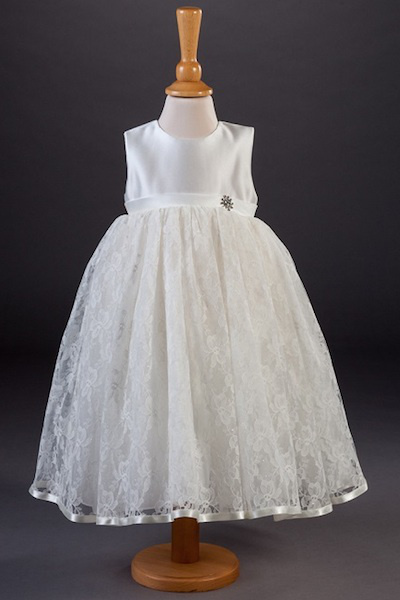 Millie Grace Diamanté Lace Flower Girl Dress - Aimee