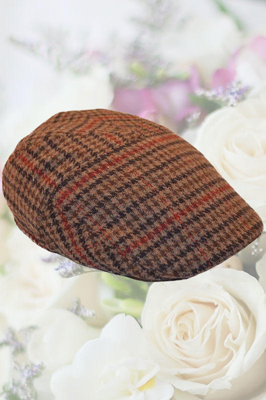 Flat Cap Brown and Black Print Pattern Kids Costume Accessory